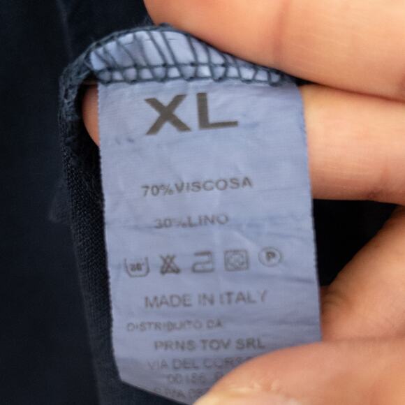 Franceschini Puro Lino Linen Blend Blue Blazer Size XL - Picture 5 of 6